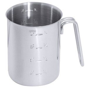 Contacto Stainless Steel Measuring Jug, 1 L with Two-Sided Graduation