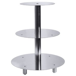 Contacto Patera nierdzewna trzystopniowa na tort weselny o średnicy 200x260x320 mm Contacto Patera nierdzewna trzystopniowa na tort weselny o średnicy 200x260x320 mm