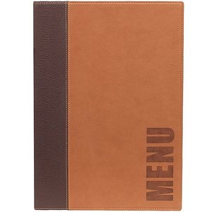 Contacto Menu Holder brown, A4, includes one plastic insert Contacto Menu Holder brown, A4, includes one plastic insert