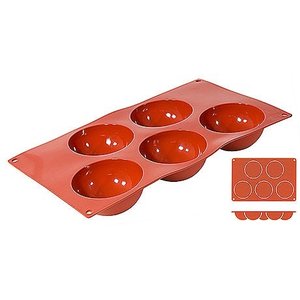 Contacto Non-Stick Hemispherical Moulds with 5 moulds