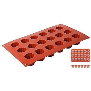 Contacto Non-Stick Bordelaise Moulds with 18 moulds