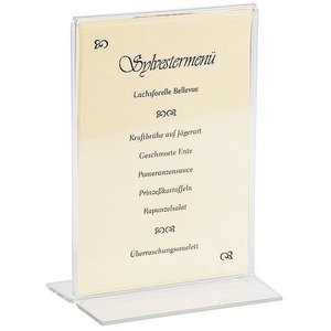 Contacto Stojak z akrylu do menu 150x220 mm Contacto Stojak z akrylu do menu 150x220 mm