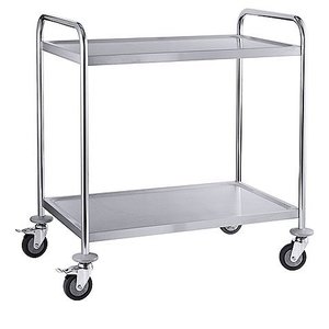 Contacto Stainless Steel 2 Tier Service Trolley 950 x 860 x 560 mm