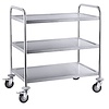 Contacto Stainless Steel 3 Tier Service Trolley 950 x 860 x 560 mm