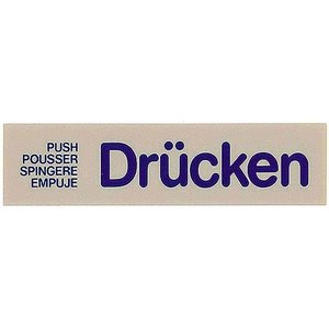 Contacto Tabliczka „Drücken” Contacto Tabliczka „Drücken”
