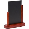 Contacto Tablica do menu z drewnianą podstawą w kolorze mahoniowym 150x100 mm