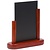 Contacto Tablica do menu z drewnianą podstawą w kolorze mahoniowym 150x100 mm