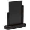 Contacto Tablica do menu z drewnianą podstawą w kolorze czarnym 150x100 mm