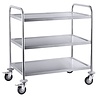 Contacto Stainless Steel 3 Tier Service Trolley 810 x 710 x 410 mm