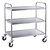 Contacto Stainless Steel 3 Tier Service Trolley 810 x 710 x 410 mm