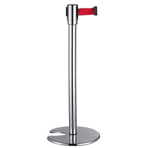 Contacto Barrier Post (h)950 mm, Silver with Red Tape 2000 mm, 10 kg Contacto Barrier Post (h)950 mm, Silver with Red Tape 2000 mm, 10 kg