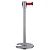 Contacto Barrier Post (h)950 mm, Silver with Red Tape 2000 mm, 10 kg