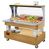 Diamond Buffet - Wall refrigerated salad bar, 4x GN1/1-150 (Wood light oak)