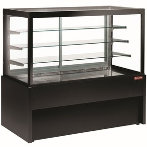 Diamond Panoramic display counter, heated, 4 levels, without storage room - BLACK Diamond Panoramic display counter, heated, 4 levels, without storage room - BLACK