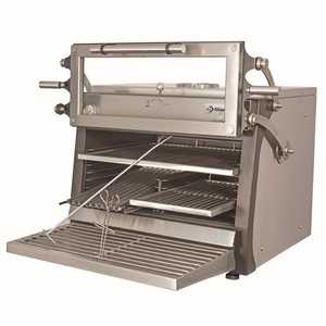 Diamond Charcoal oven-BBQ, GN 1/1 + GN2/4 (75 Kg/h)- Liftable door/Stainless steel Diamond Charcoal oven-BBQ, GN 1/1 + GN2/4 (75 Kg/h)- Liftable door/Stainless steel