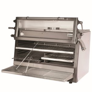 Diamond Charcoal oven-BBQ, GN 2/1 + GN1/1 (150 Kg/h)- Liftable door/Stainless steel Diamond Charcoal oven-BBQ, GN 2/1 + GN1/1 (150 Kg/h)- Liftable door/Stainless steel