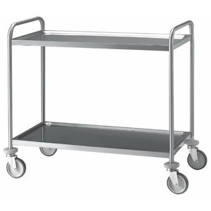 Diamond Stainless Steel 2 Tier Service Trolley 500 x 800 x 500 mm