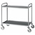Diamond Stainless Steel 2 Tier Service Trolley 500 x 800 x 500 mm