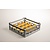 Diamond Gray - Yellow Dishwasher Glassware Basket 16 compartments / 500 x 500 x 170 mm