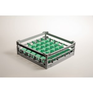 Diamond Gray - Green Dishwasher Glassware Basket 36 compartments / 500 x 500 x 170 mm