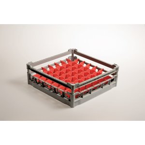 Diamond Gray - Red Dishwasher Glassware Basket 49 compartments / 500 x 500 x 170 mm
