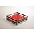 Diamond Gray - Red Dishwasher Glassware Basket 49 compartments / 500 x 500 x 170 mm