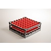 Diamond Gray - Red Dishwasher Glassware Basket 49 compartments / 500 x 500 x 210 mm