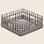 Diamond Gray Dishwasher Glassware Basket 400 x 400 x 400 mm