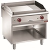 Diamond Electric Griddle 2/3 Smooth, 1/3 Ribbed, Chromed, 12 kW 400-230V on Half-Open Base