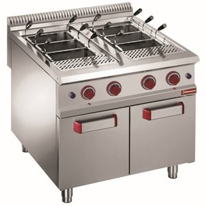 Diamond Gas pasta cooker, 2 tanks 40 liters, on closed cupboard (without baskets)