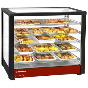 Diamond Nablatowa witryna grzewcza 5-poziomowa, 1,80 kW, od 20 do 90 °C, czarna, panoramiczna Diamond Nablatowa witryna grzewcza 5-poziomowa, 1,80 kW, od 20 do 90 °C, czarna, panoramiczna