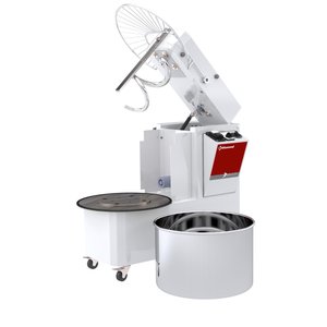 Diamond Spiral Mixer on Wheels with Removable Bowl and Tilting Head 53 L,  2 Speeds, 2 kW