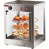 Diamond Countertop Pizza Heating Display 3-Level, 0,70 kW, from 0 to 90 °C, Silver, Rotary Grids