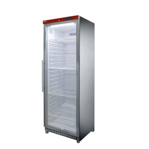 Diamond Glass Door Ventilated Refrigerator Stainless Steel 400 L, -1 °C to 6 °C Diamond Glass Door Ventilated Refrigerator Stainless Steel 400 L, -1 °C to 6 °C