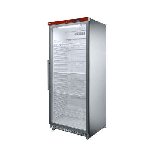 Diamond Glass Door Ventilated Refrigerator Stainless Steel GN 2/1, 600 L, -1 °C to 6 °C Diamond Glass Door Ventilated Refrigerator Stainless Steel GN 2/1, 600 L, -1 °C to 6 °C