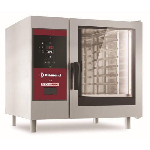 Diamond Electric Boiler Combi Oven with Self-Cleaning System 6 x GN 1/1, 11 kW Diamond Electric Boiler Combi Oven with Self-Cleaning System 6 x GN 1/1, 11 kW