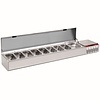 Diamond Top unit for storing ingredients 8x 1/3 + 1x 1/2 GN, 190W, from 0 to 8°C with Stainless Steel Lid