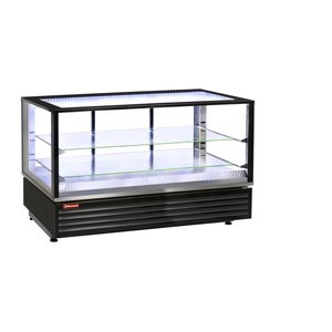 Diamond Countertop Heating Display 2-Level, 3 kW, from 20 to 90 °C, Black, Ventilated