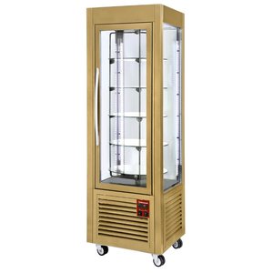 Diamond Panoramic Refrigerated Display Square, 360 L, from 2°C to 10°C, Stationary, Gold Diamond Panoramic Refrigerated Display Square, 360 L, from 2°C to 10°C, Stationary, Gold