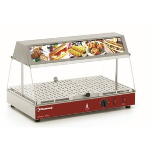 Diamond Countertop Heating Display 0,65 kW, from 0 to 110 °C, Red, with Luminous Sign Diamond Countertop Heating Display 0,65 kW, from 0 to 110 °C, Red, with Luminous Sign