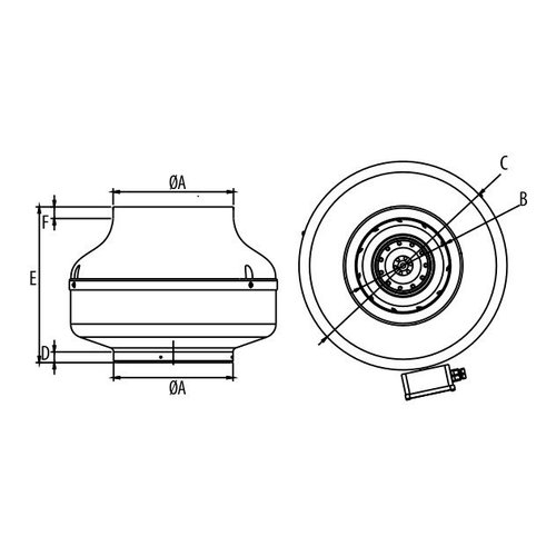 XXLselect Wentylator kanałowy promieniowy | przemysłowy | śr. 160mm XXLselect Wentylator kanałowy promieniowy | przemysłowy | śr. 160mm
