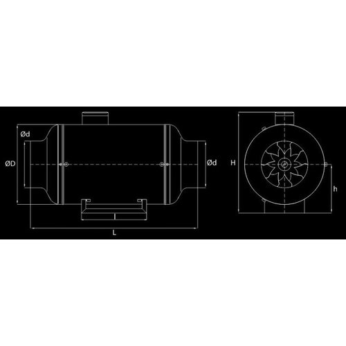 XXLselect Wentylator kanałowy | bardzo cichy | śr. 160mm