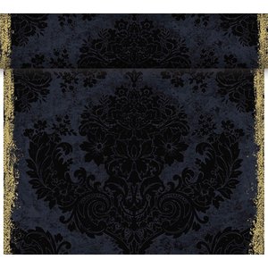 Duni Tablerunner DUNICEL® 0,4 x 24 m Royal Black (Pack of 4)