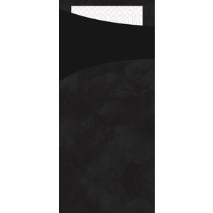 Duni Kieszonka na sztućce Tissue 8,5 x 19 cm czarna (500 szt.) Duni Kieszonka na sztućce Tissue 8,5 x 19 cm czarna (500 szt.)