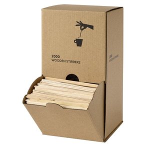Duni Dispenser box with wooden stirrers 11 cm Brown (Pack of 12000) Duni Dispenser box with wooden stirrers 11 cm Brown (Pack of 12000)
