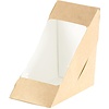 Duni Sandwich Box (double wedge) with Window ecoecho® 590 ml Brown 1-Comp (Pack of 650)