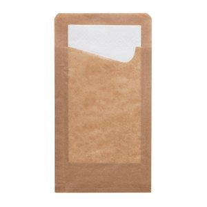 Duni Snack sachetto, with white 2ply napkin 113 x 210 mm Brown (Pack of 350) Duni Snack sachetto, with white 2ply napkin 113 x 210 mm Brown (Pack of 350)