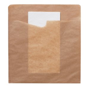Duni Snack sachetto, with white 2ply napkin 194 x 210 mm Brown (Pack of 300) Duni Snack sachetto, with white 2ply napkin 194 x 210 mm Brown (Pack of 300)