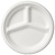Duni Round Bagassa Dinner Plate Ø260 mm, White, Biodegradable, 3-Comp (Pack of 500)