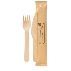 Duni Knife, Fork 16/16,5 cm Natural (Pack of 250)